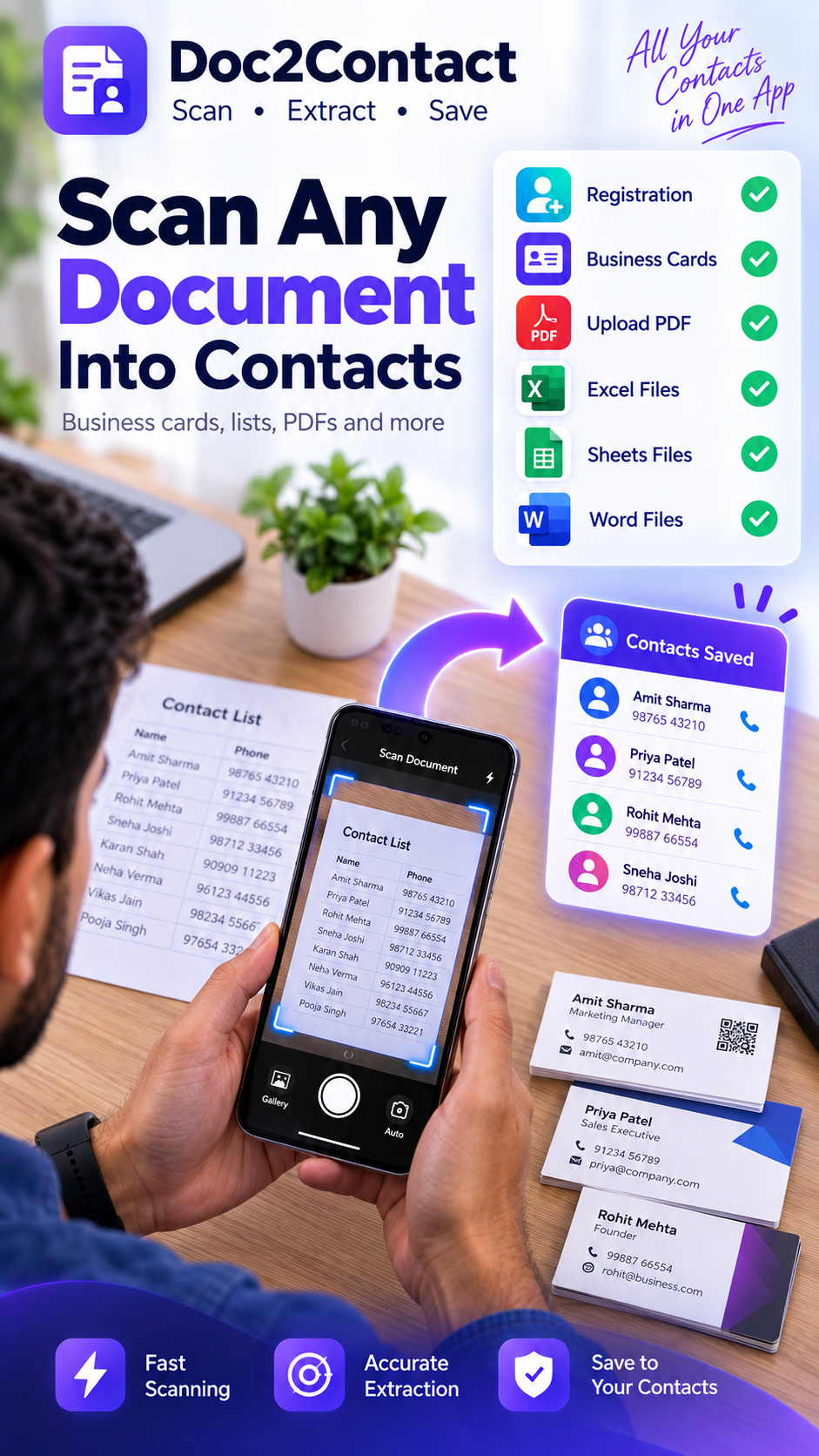 Doc2Contact - AI Extraction & Review